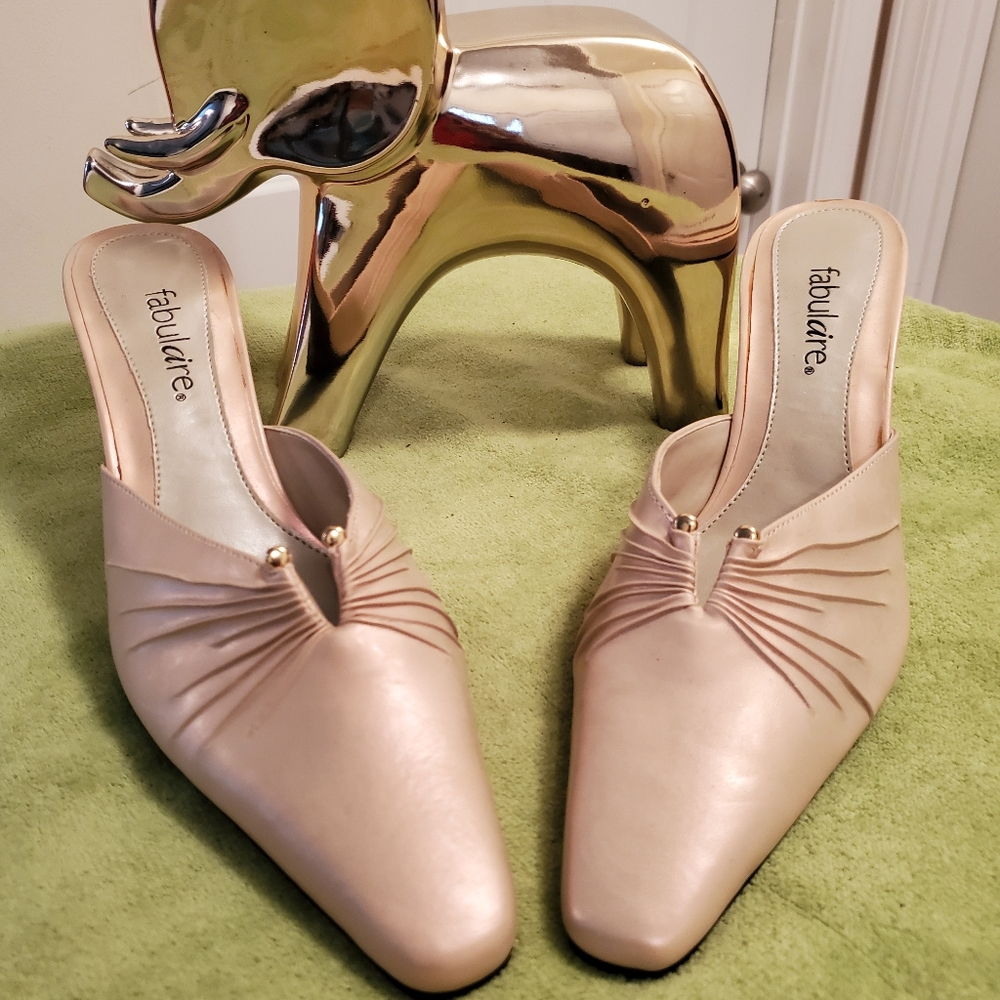 A beautiful pair of dress mule pumps